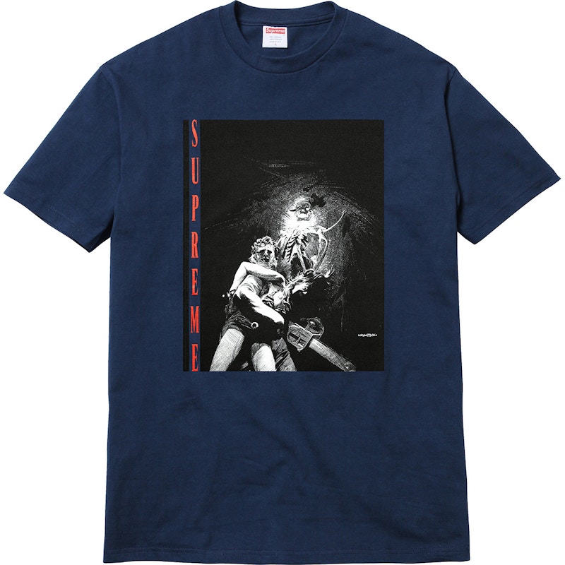 Supreme Horror Tee Navy Men s FW17 GB