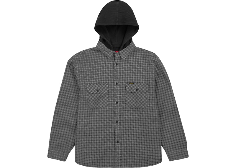 Supreme Houndstooth Flannel Hooded Shirt