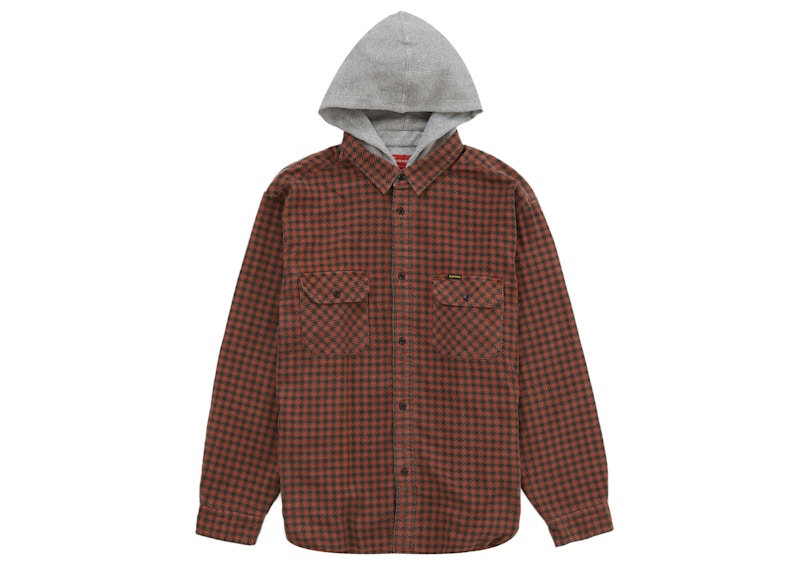 Supreme hooded plaid work shirt hot sale