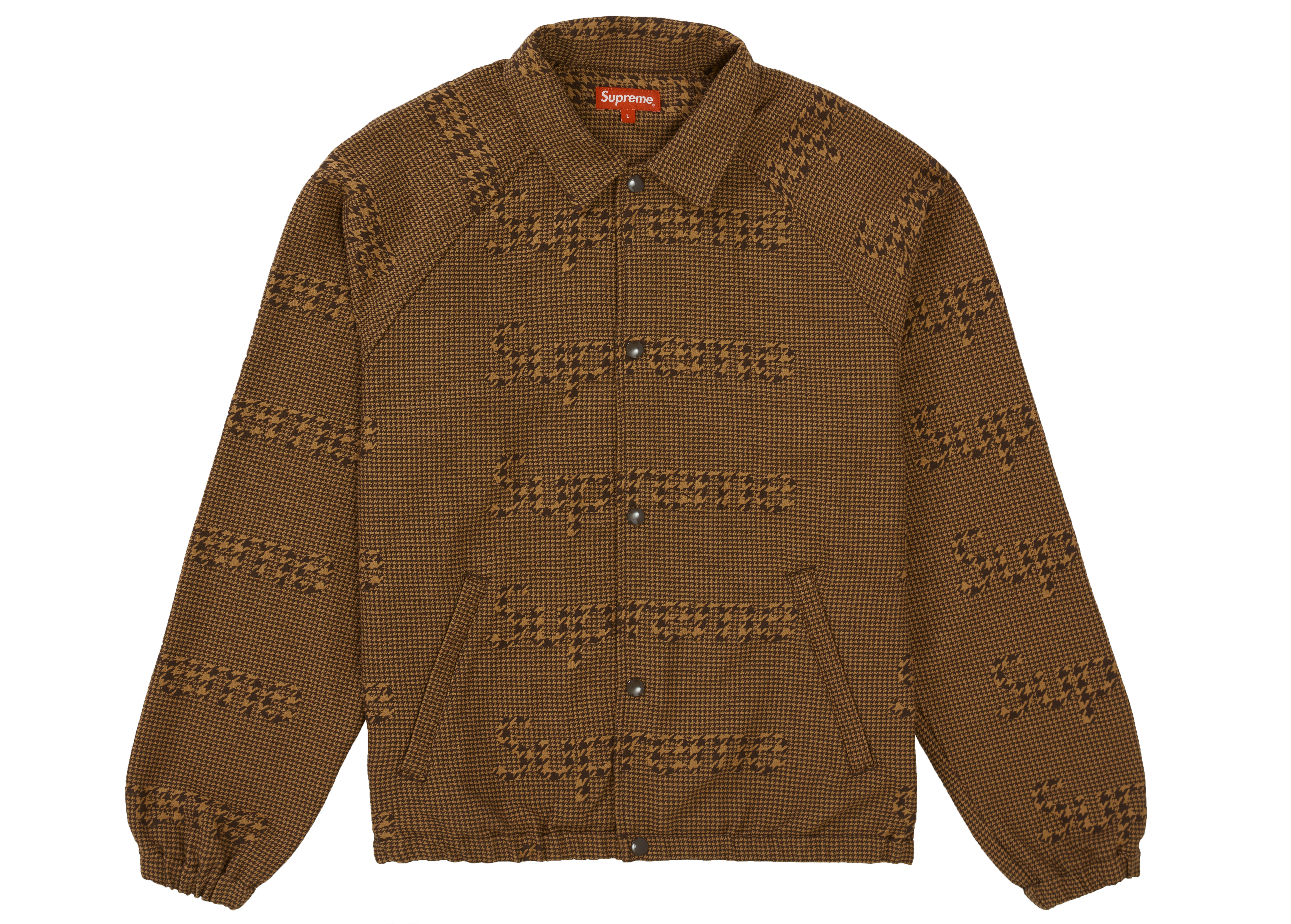 HOUNDSTOOTH LOGOS SNAP FRONT JACKET