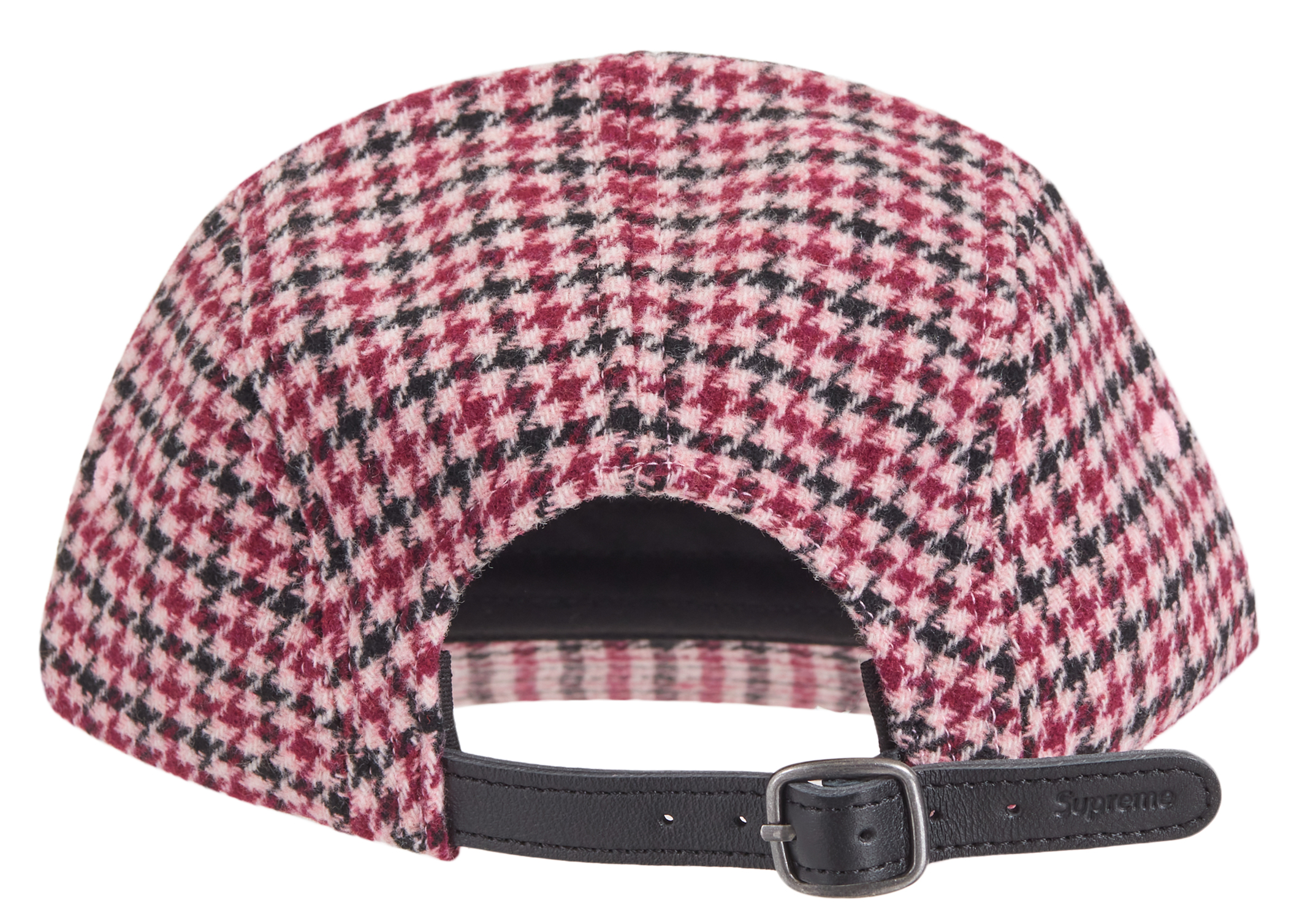 Supreme Houndstooth Wool Camp Cap Pink - FW23 - GB