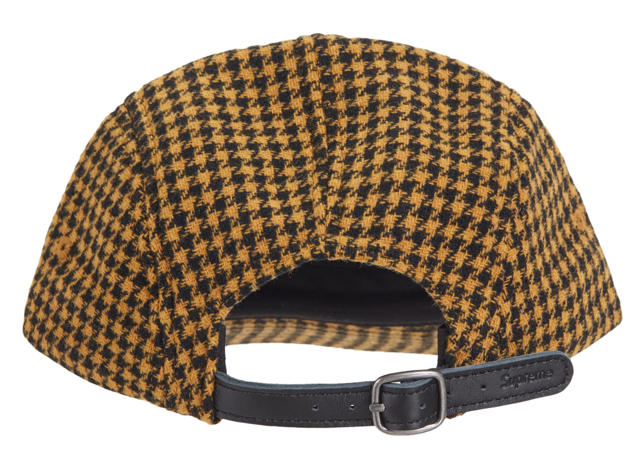 Supreme Houndstooth Wool Camp Cap Yellow - FW23 - GB