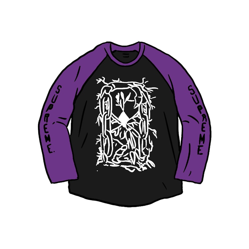 Supreme Hourglass Raglan L/S Top Purple Men's - SS20 - GB