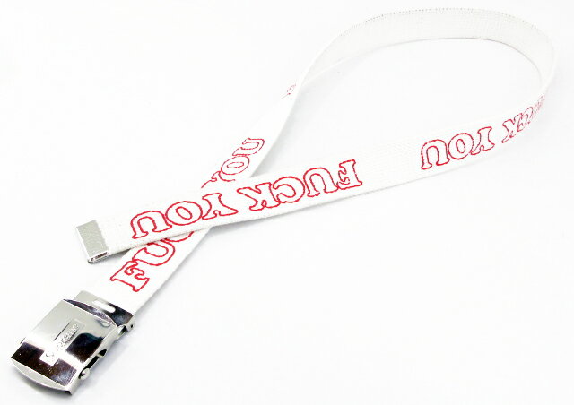 Supreme Hysteric Glamour Fuck You Belt White - FW17 - US