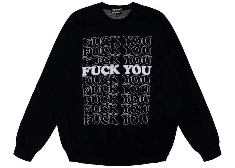 Supreme Hysteric Glamour Fuck You Sweater Black Men's - FW17 - US