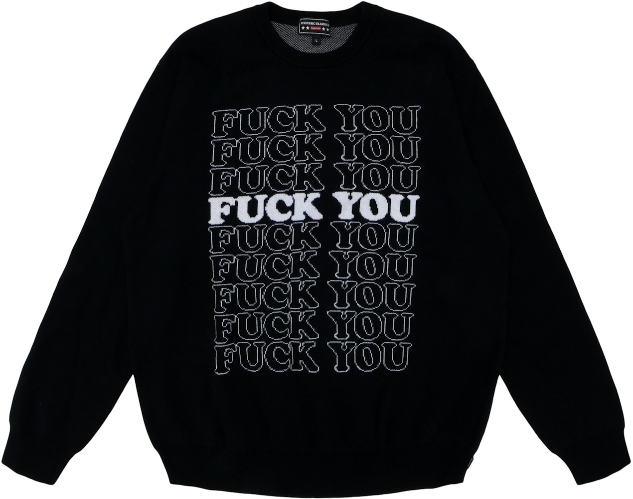 Supreme Hysteric Glamour Fuck You Sweater Black - FW17