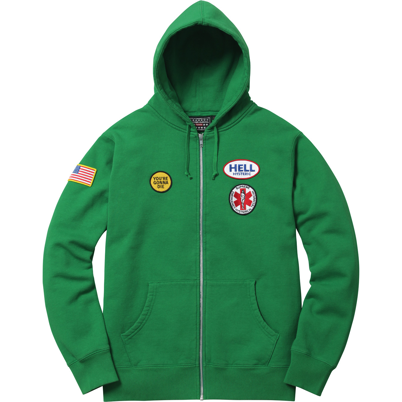 Supreme Hysteric Glamour Patches Zip Up Sweatshirt Green メンズ ...