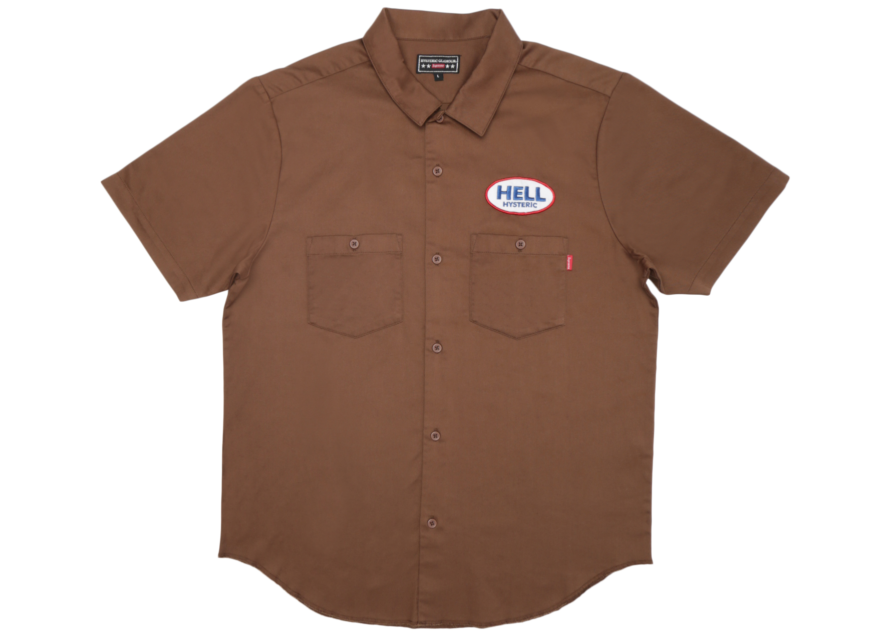 Supreme Hysteric Glamour S/S Work Shirt Brown Men's - FW17 - US