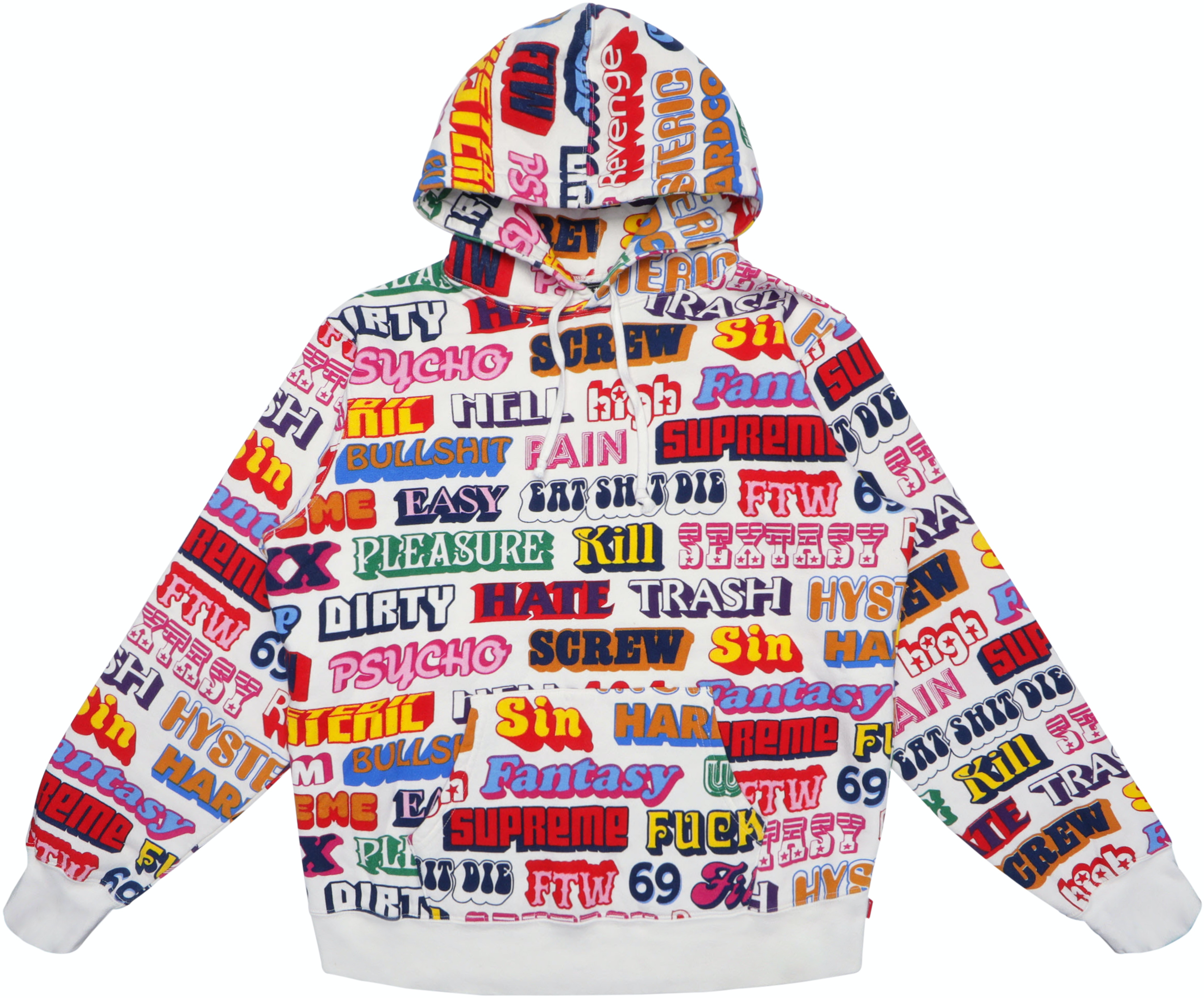 Supreme Hysteric Glamour Text Hoodie White - FW17