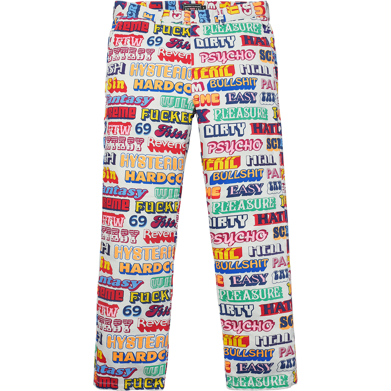 Supreme Hysteric Glamour Text Work Pant White - FW17 男装- CN