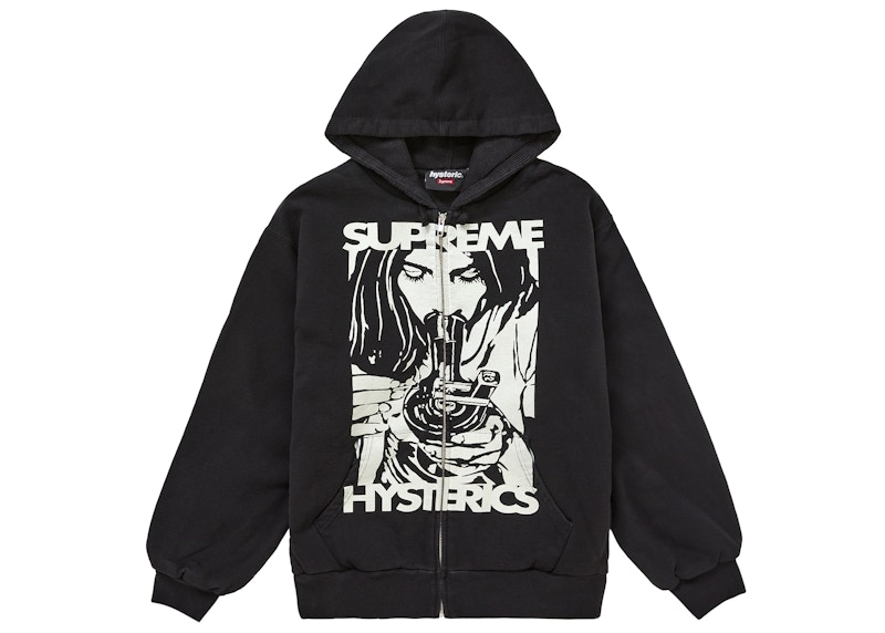 Supreme Hysteric Glamour Thermal Lined Zip Up Hooded Sweatshirt Black Men's  - FW24 - US