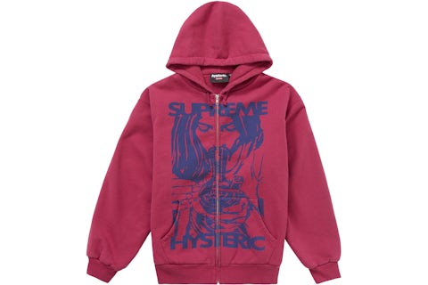 Supreme Hysteric Glamour Thermal Lined Zip Up Hooded Sweatshirt