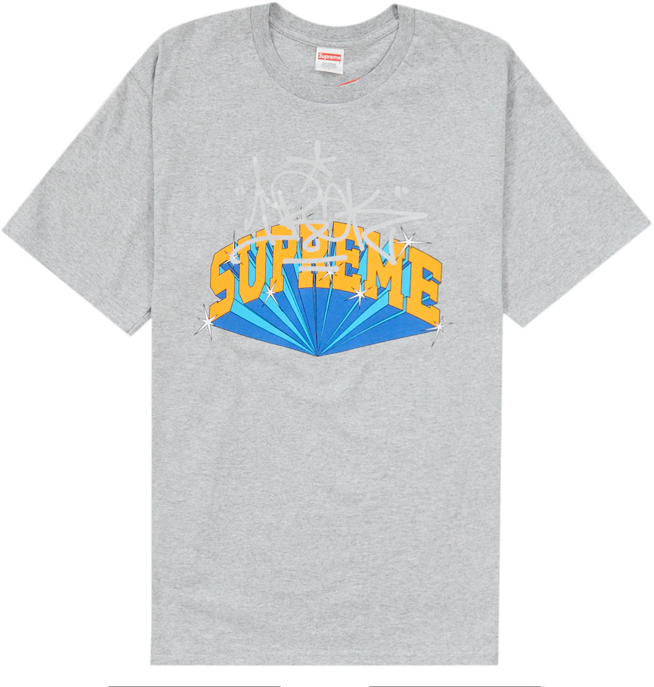 Supreme Arc Logo Tee (Grey) Size Large, Great