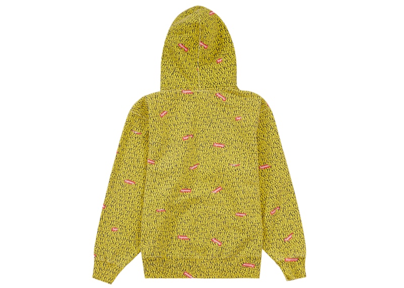 Supreme World Famous Zip Up Hooded Sweatshirt Yellow