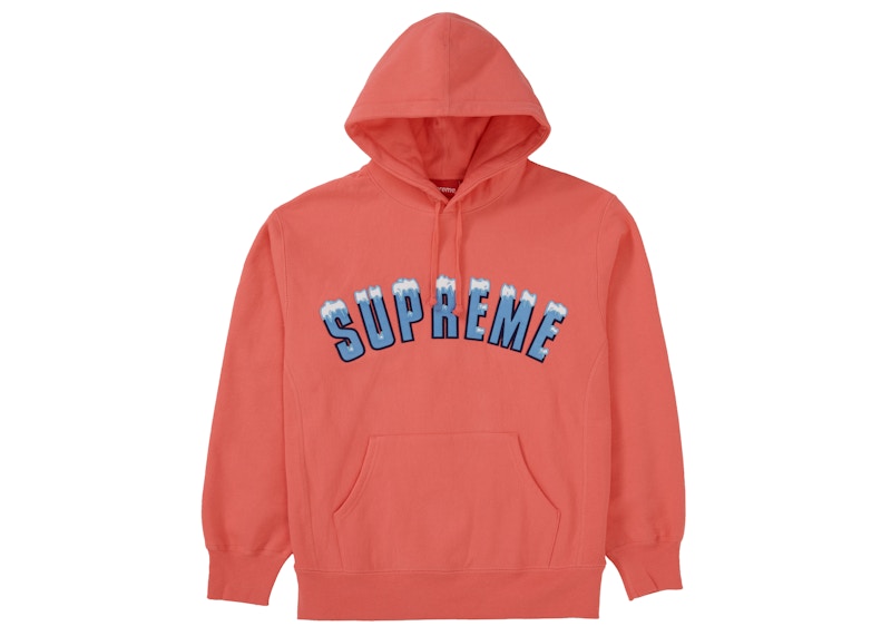 Supreme Icy Arc Hooded Sweatshirt Bright Coral Men's - FW20 - GB