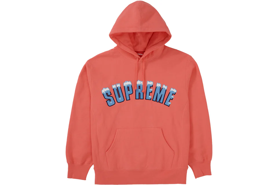 Supreme Icy Arc Hooded Sweatshirt Bright Coral