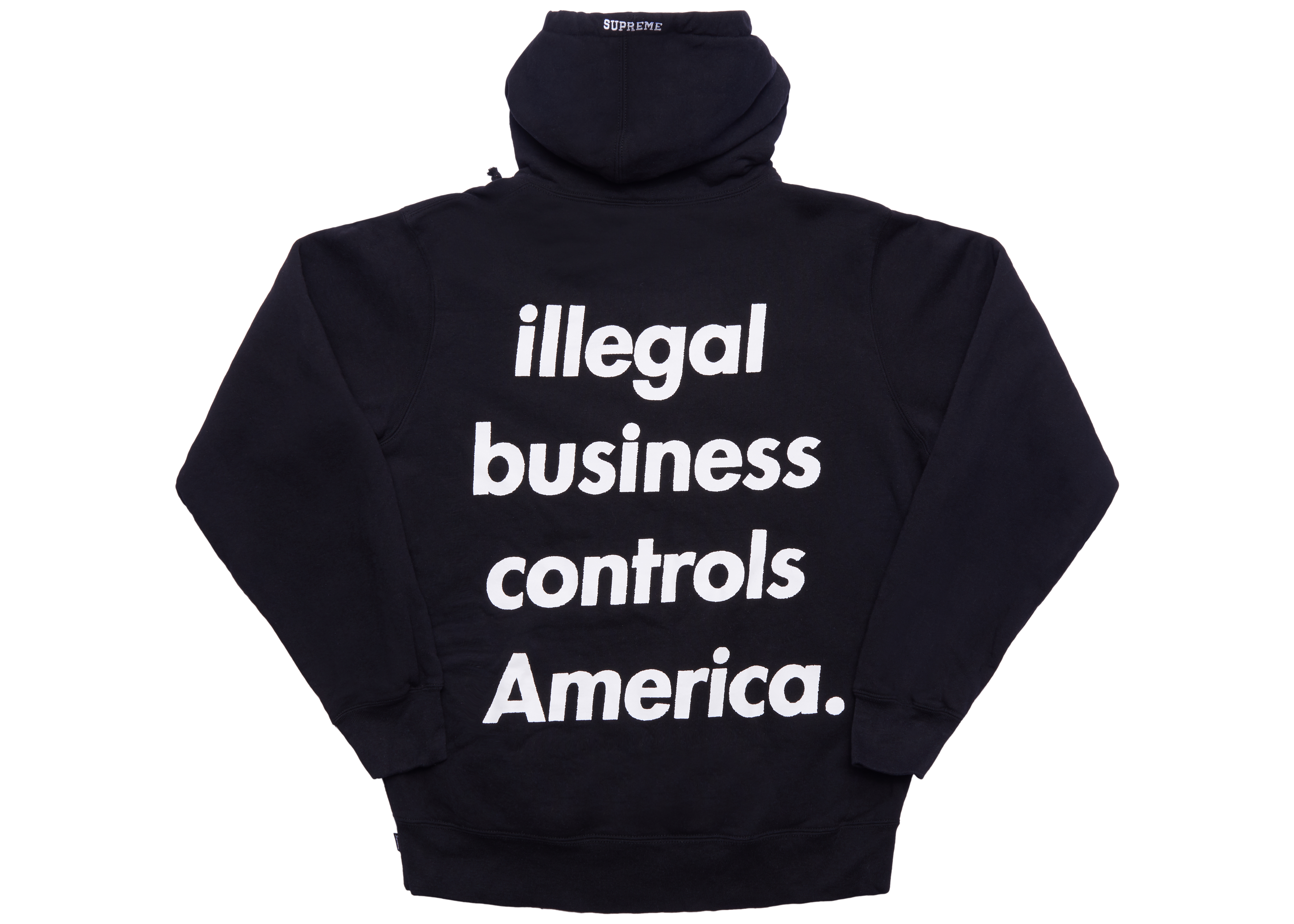 Supreme Illegal Business Hooded Sweatshirt Black Men's - SS18 - US