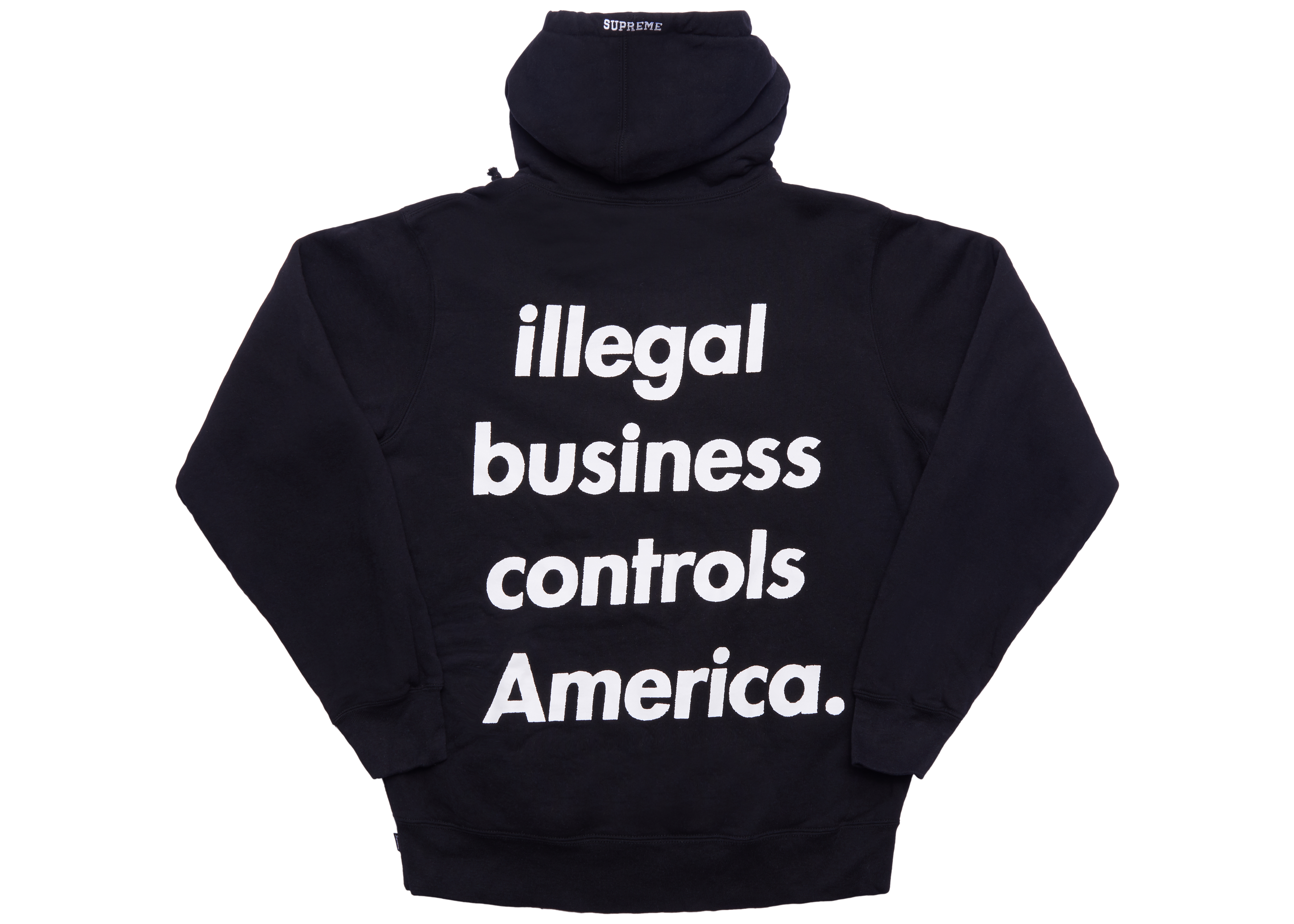 Supreme Illegal Business Hooded Sweatshirt Black Men's - SS18 - GB