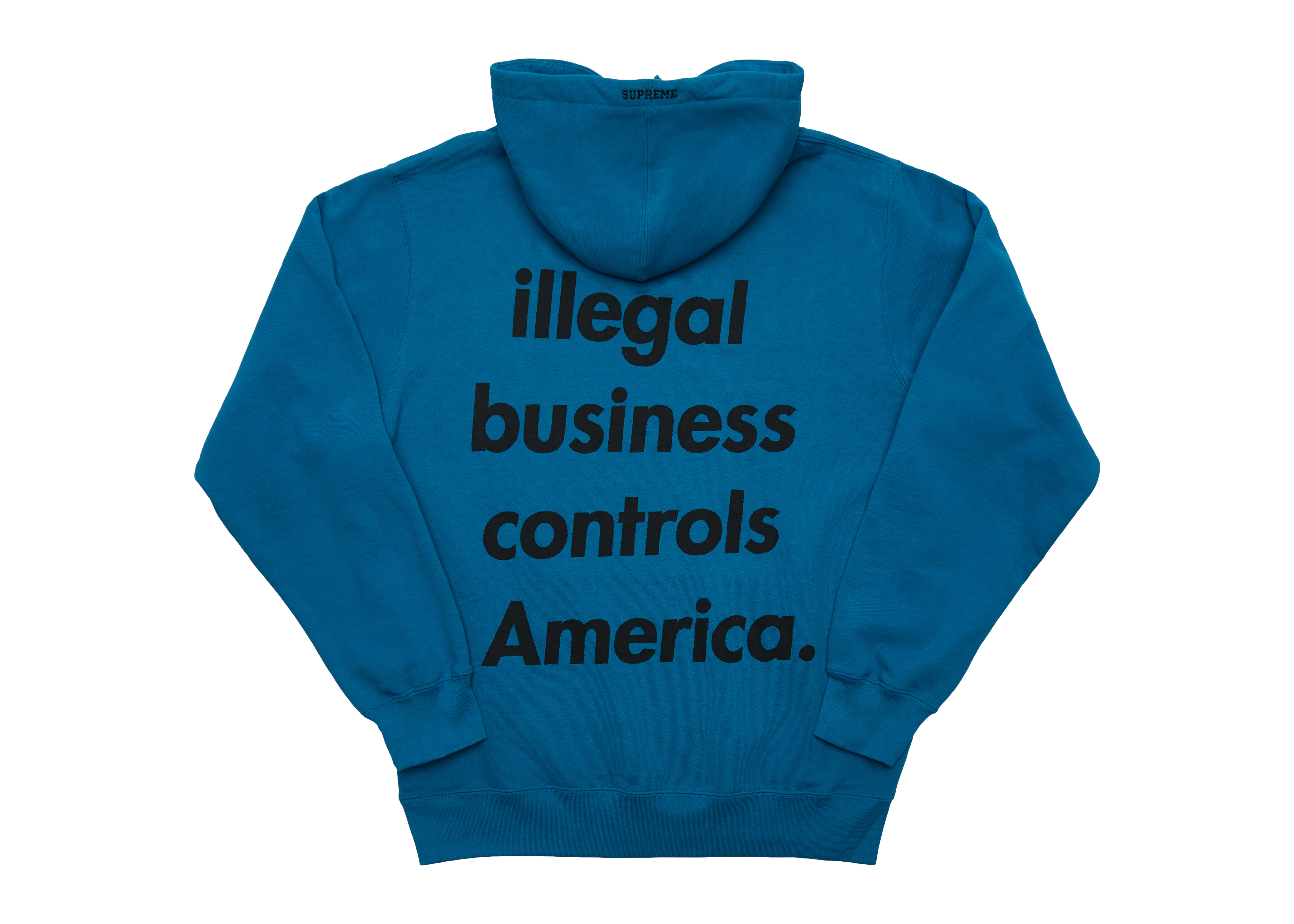 Supreme Illegal Business Hooded Sweatshirt Dark Aqua