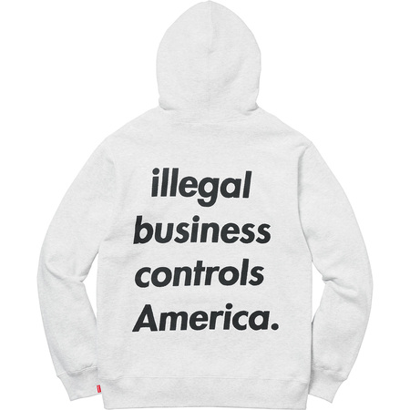 Supreme Illegal Business Hooded Sweatshirt Ash Grey Men's - SS18 - US