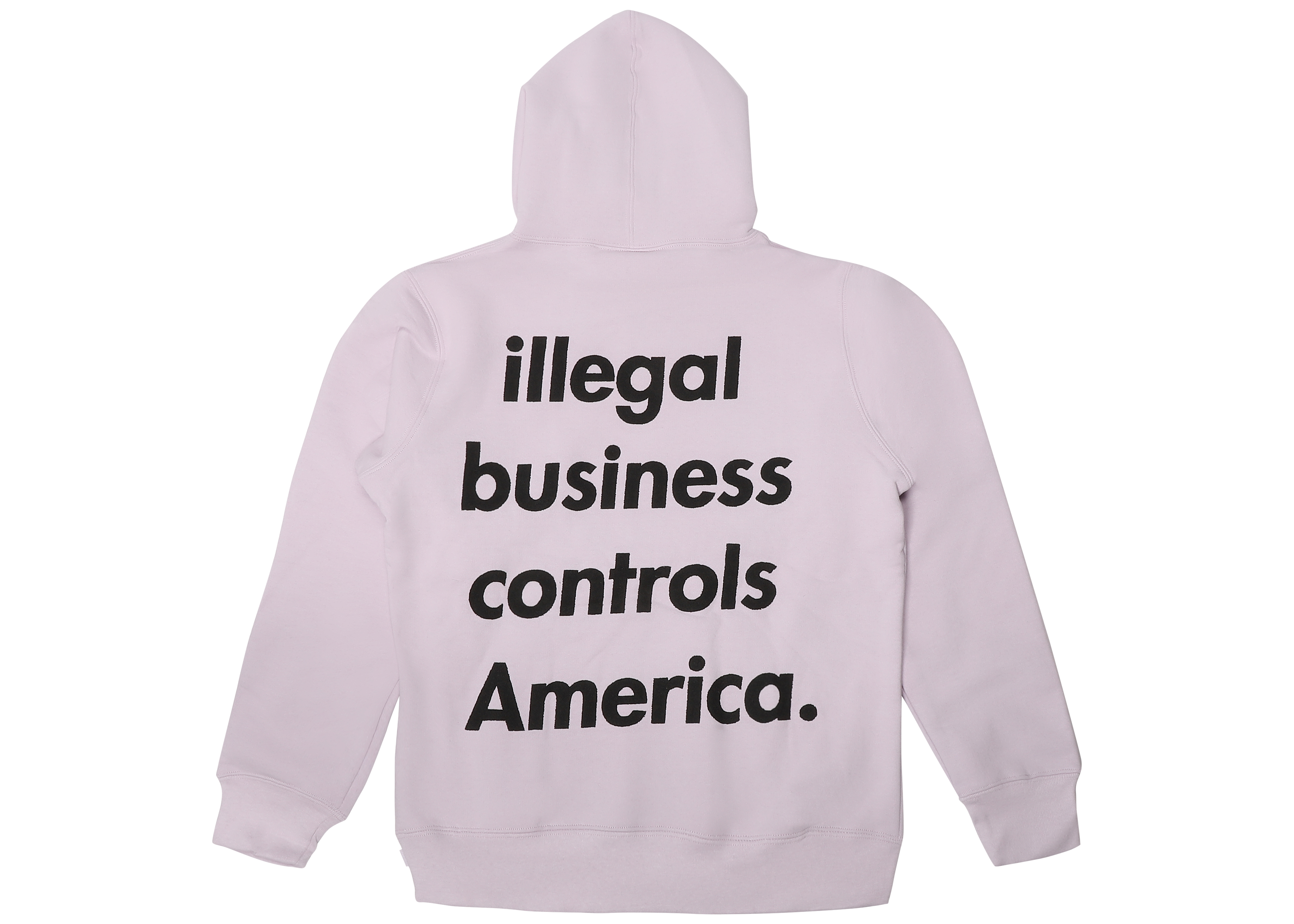 Supreme Illegal Business Hooded Sweatshirt Light Purple