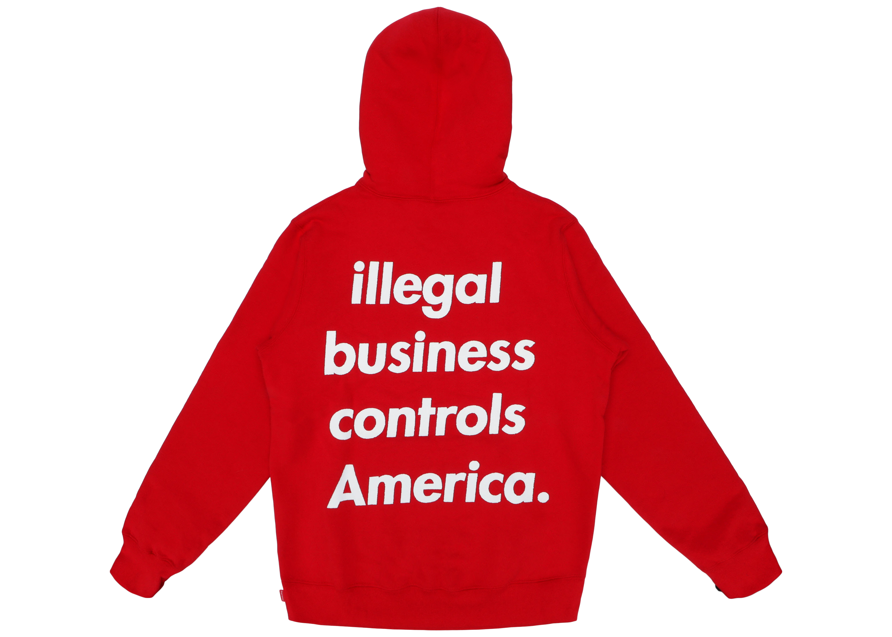 Supreme Illegal Business Hooded Sweatshirt Red