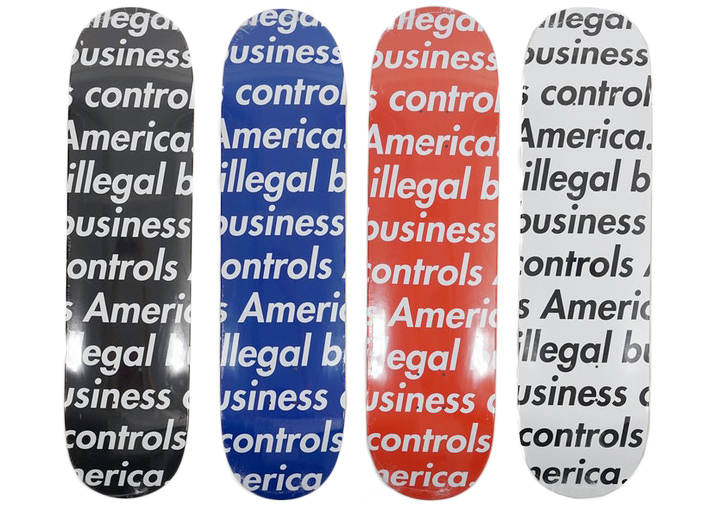 Supreme Illegal Business Skateboard Deck Black - SS18 - US