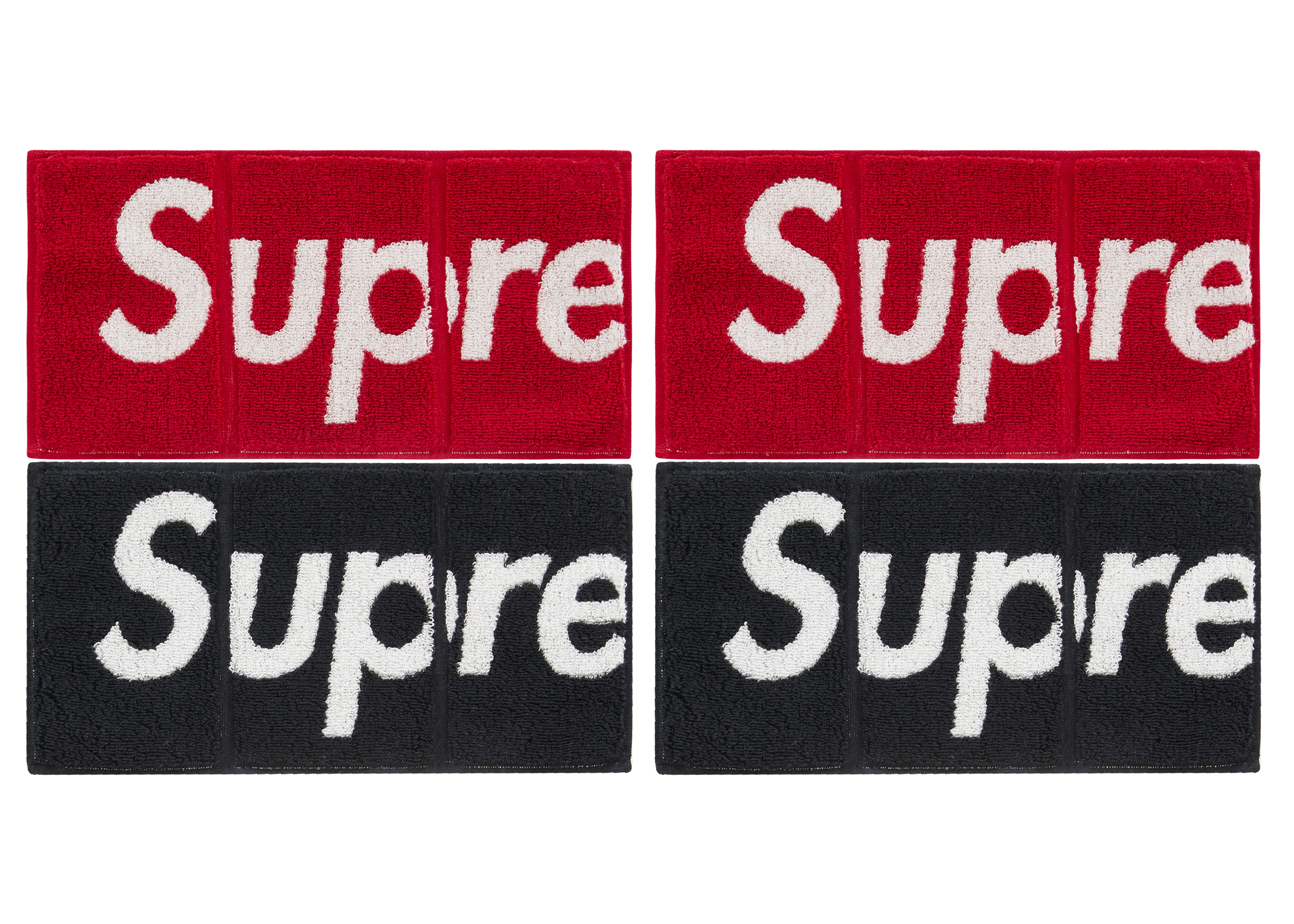 Supreme Imabari Pocket Folding Towels (Set of 4) Black/Red - SS23 - US
