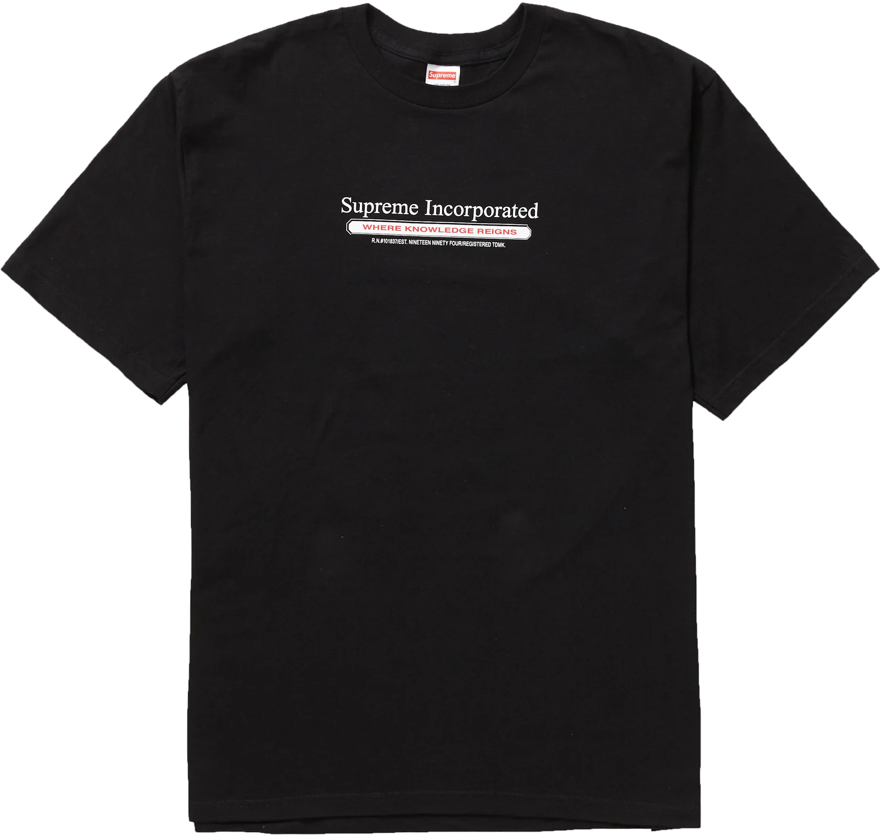 T-shirt Supreme Black size L International in Cotton - 24918816