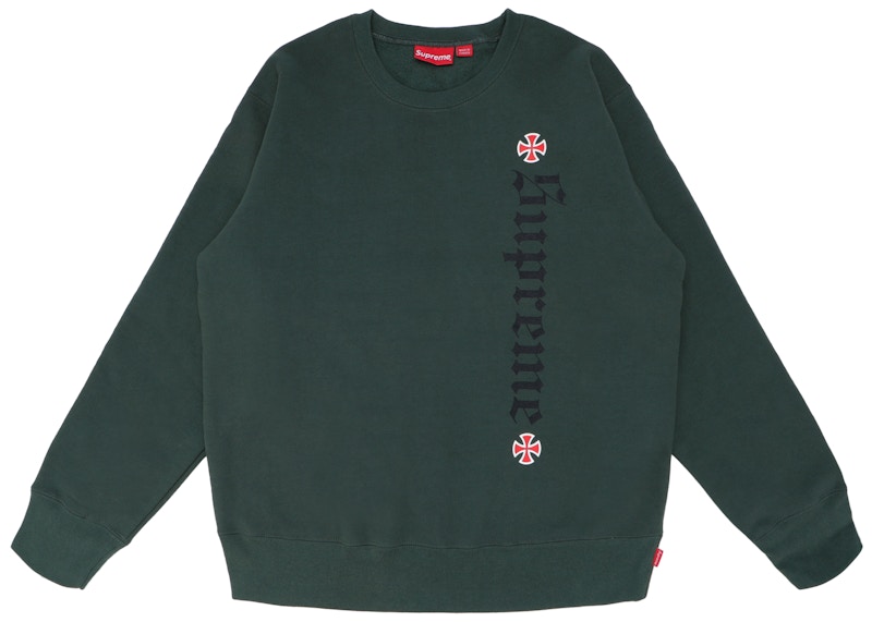 Supreme Independent Fuck the Rest Crewneck Olive Green Men's 