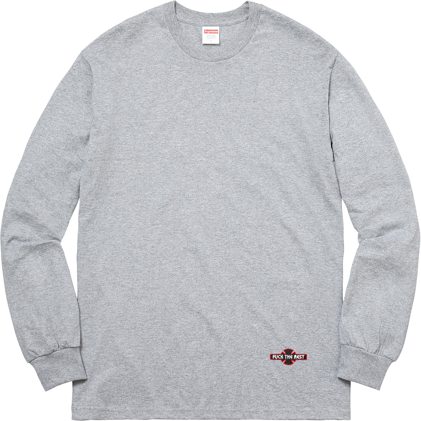 Supreme Independent Fuck the Rest L/S Tee Heather Grey