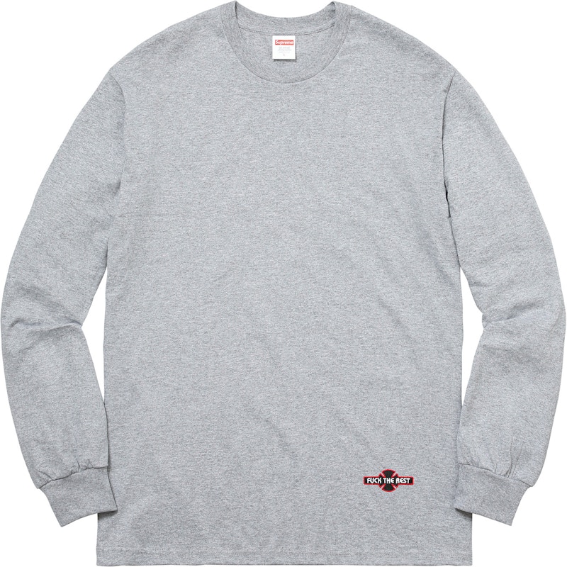 supreme grey long sleeve