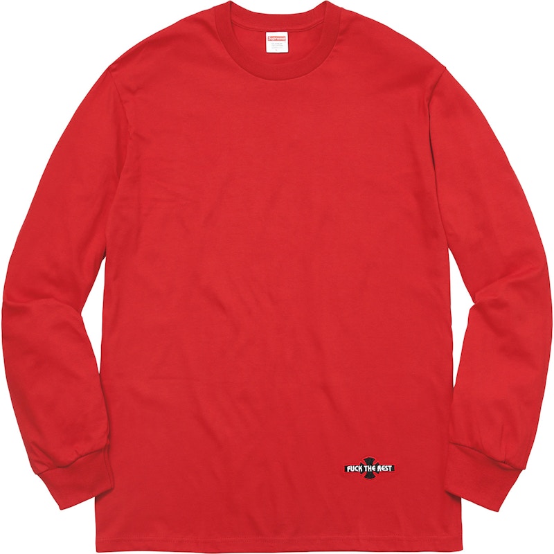 Supreme Independent Fuck the Rest L/S Tee Red Men's - FW17 - US