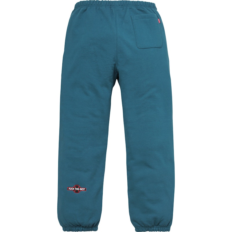 Supreme Independent Fuck the Rest Sweatpant Dark Slate Men's