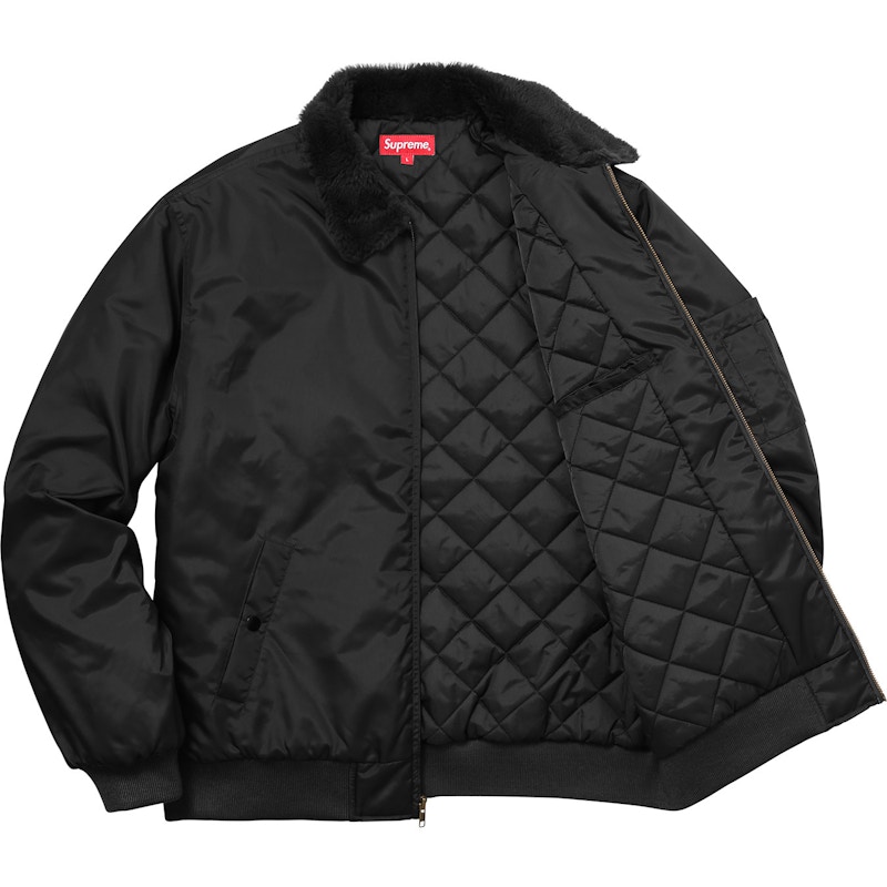 Supreme Independent Fur Collar Bomber Jacket Black メンズ - FW17 - JP