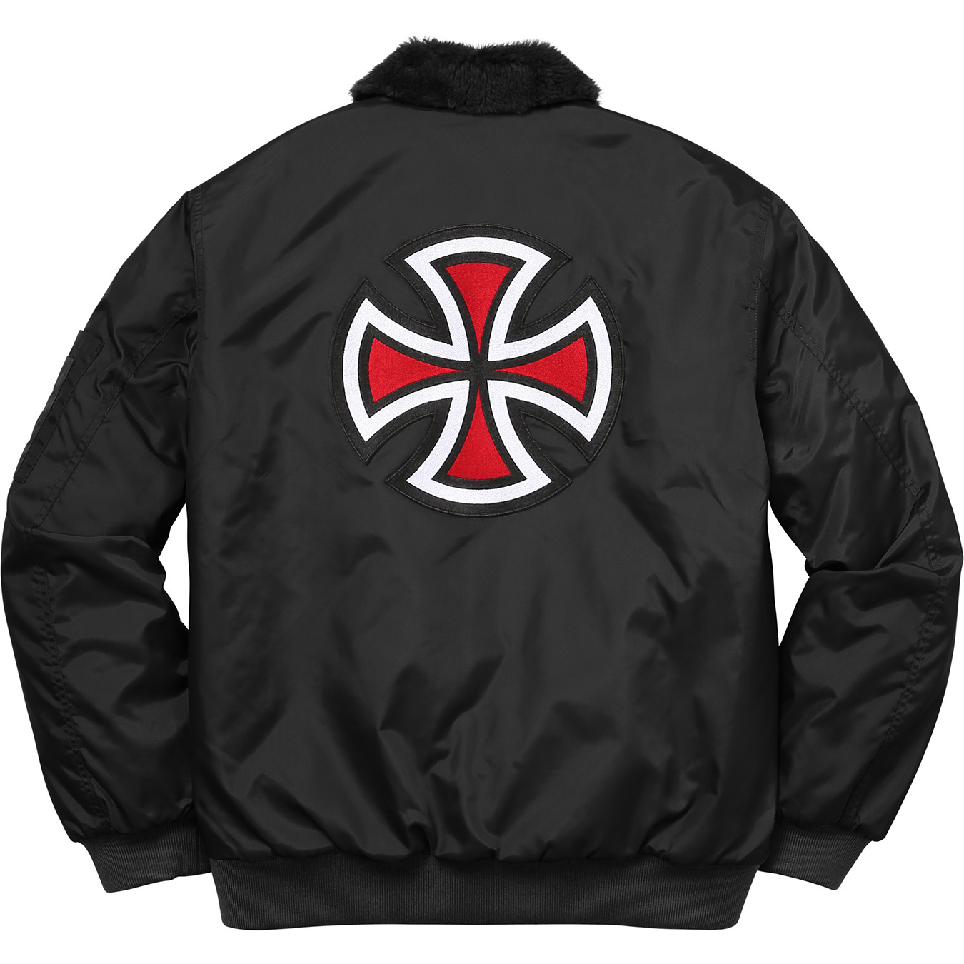 Supreme Independent Fur Collar Bomber Jacket Black Men's - FW17 - US