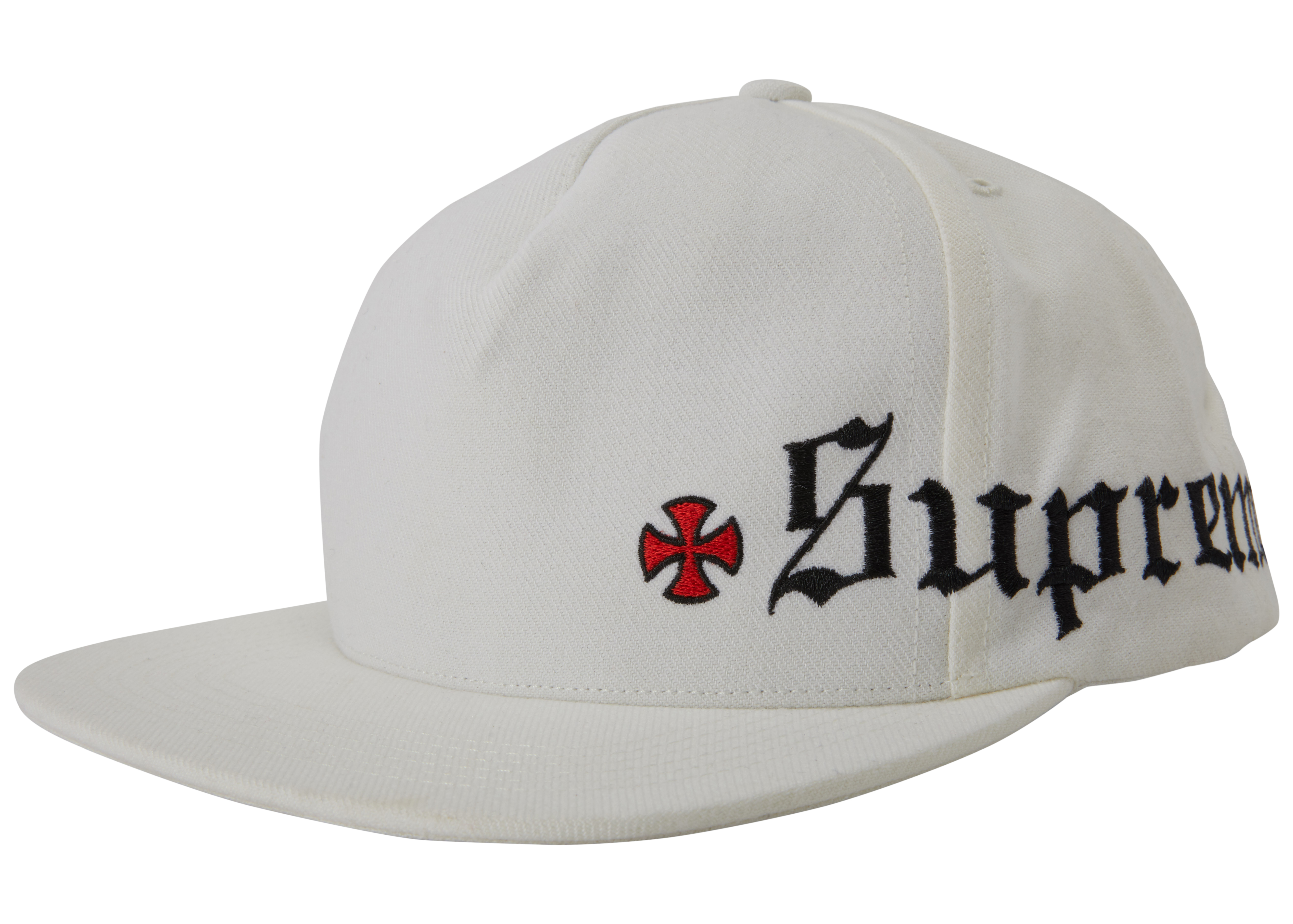 Supreme Independent Old English 5-Panel White - FW17 - GB