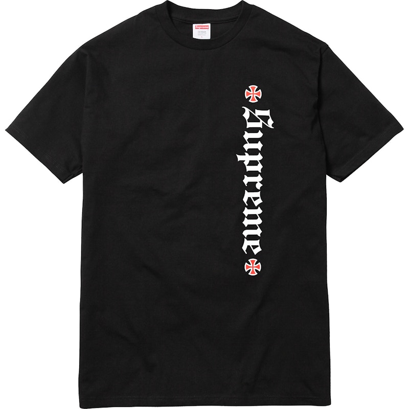 4200円 Supreme Independent Old English Tee Blackトップス