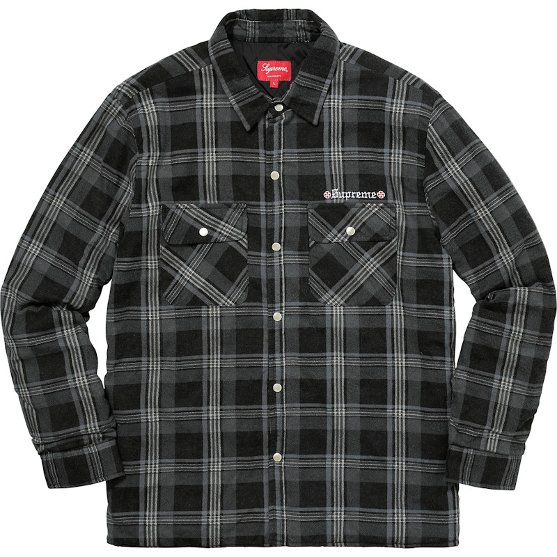 supreme Quilted Flannel Shirt XL-