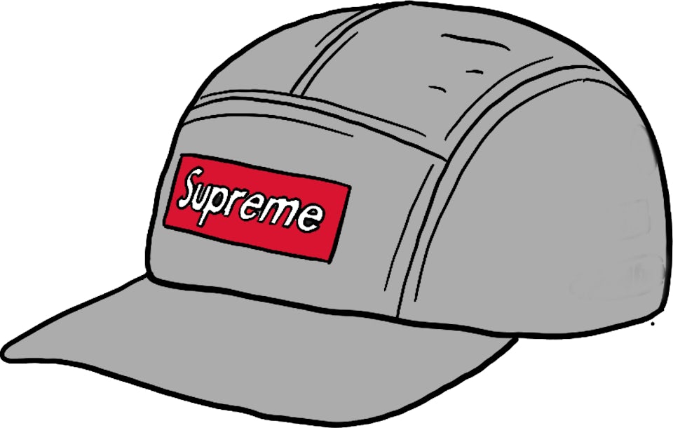 Supreme Inset Logo Camp Cap Grey