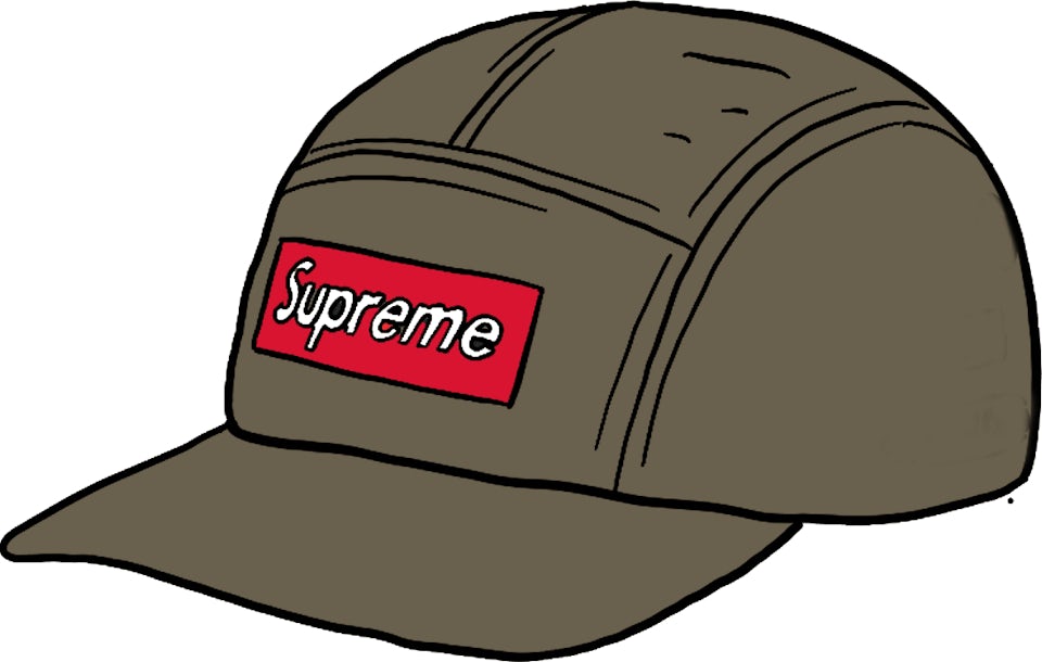 Supreme Inset Logo Camp Cap Olive
