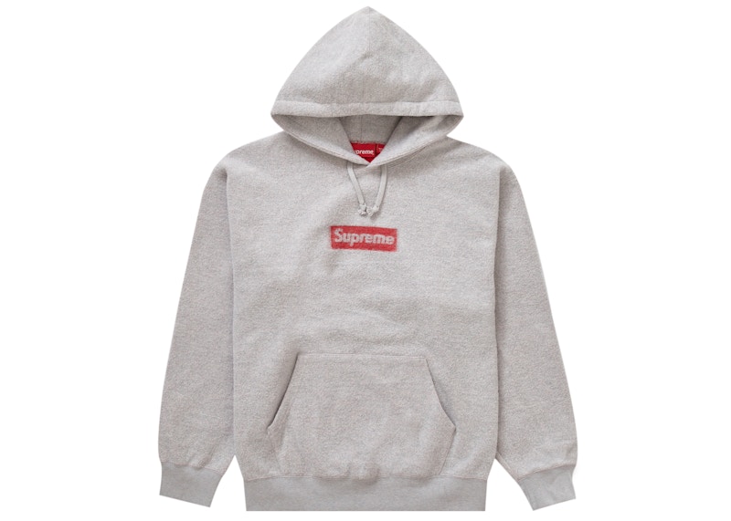 Supreme Inside Out Box Logo Hooded Sweatshirt Heather Grey Men's