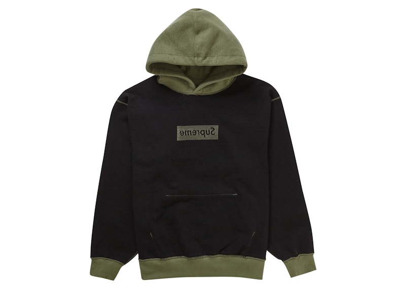 Supreme Inside Out Box Logo Hooded Sweatshirt Light Olive