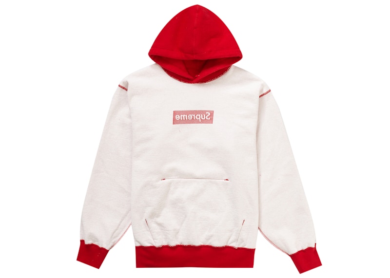 Black supreme hoodie red box clearance logo