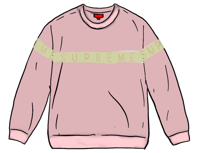 Supreme Inside Out Logo Sweater Pink Men's - SS21 - GB