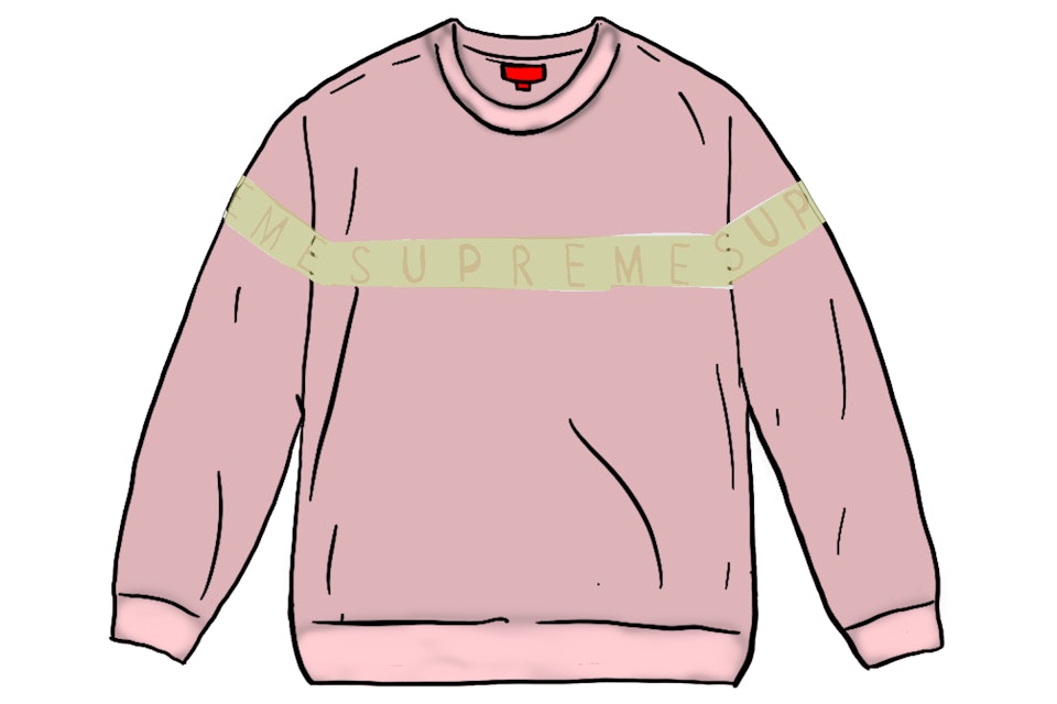 Supreme Inside Out Logo Sweater Pink