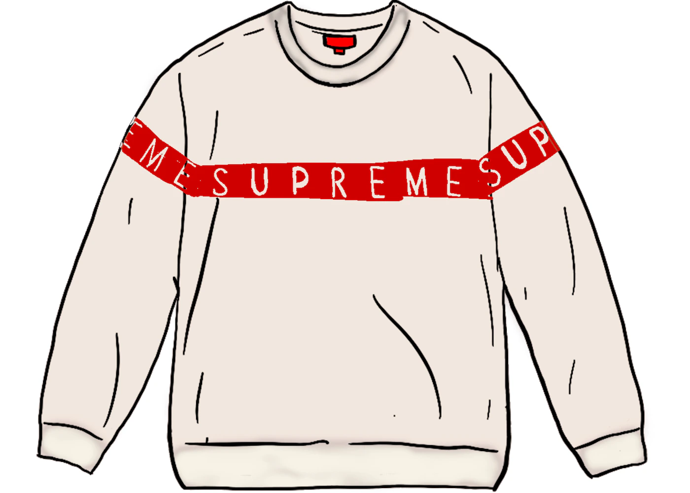 Supreme Inside Out Logo Sweater White Men's - SS21 - US Supreme Inside Out Logo Sweater White Men's - SS21 - US