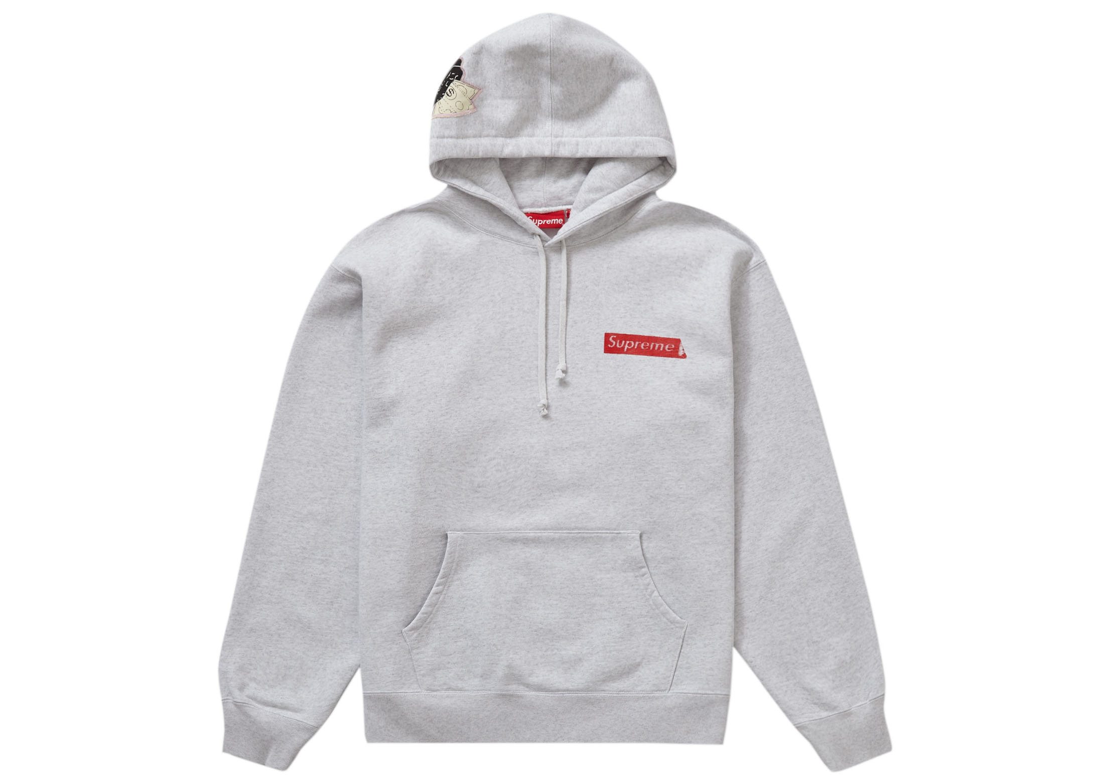 Supreme Instant High Patches Hooded Sweatshirt Ash Grey Men's