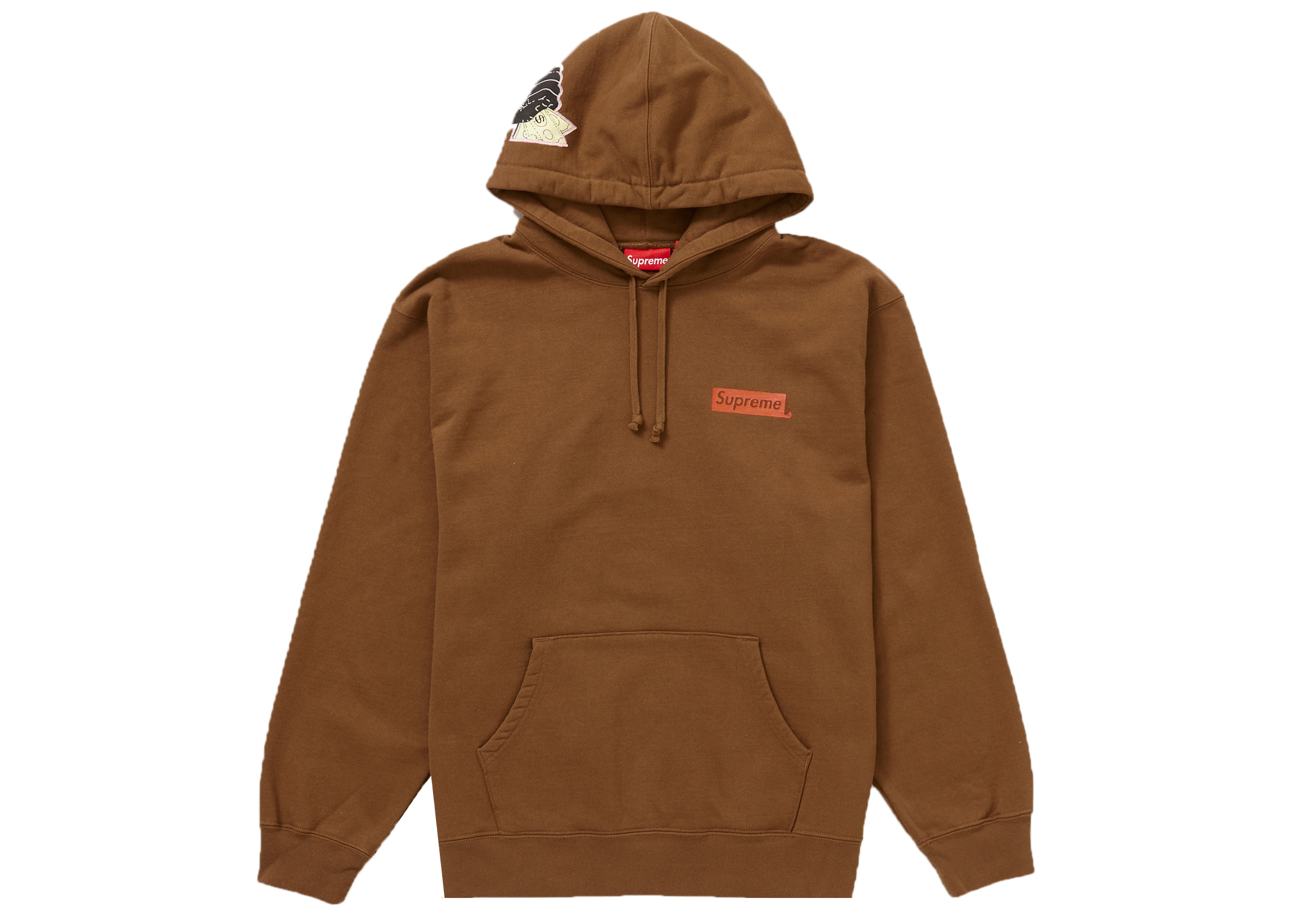 Supreme Instant High Patches Hooded Sweatshirt Brown