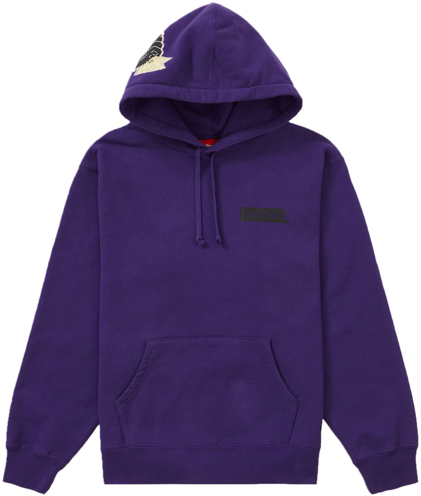 Supreme Instant High Patches Hooded Sweatshirt Purple Men's - SS22 - US